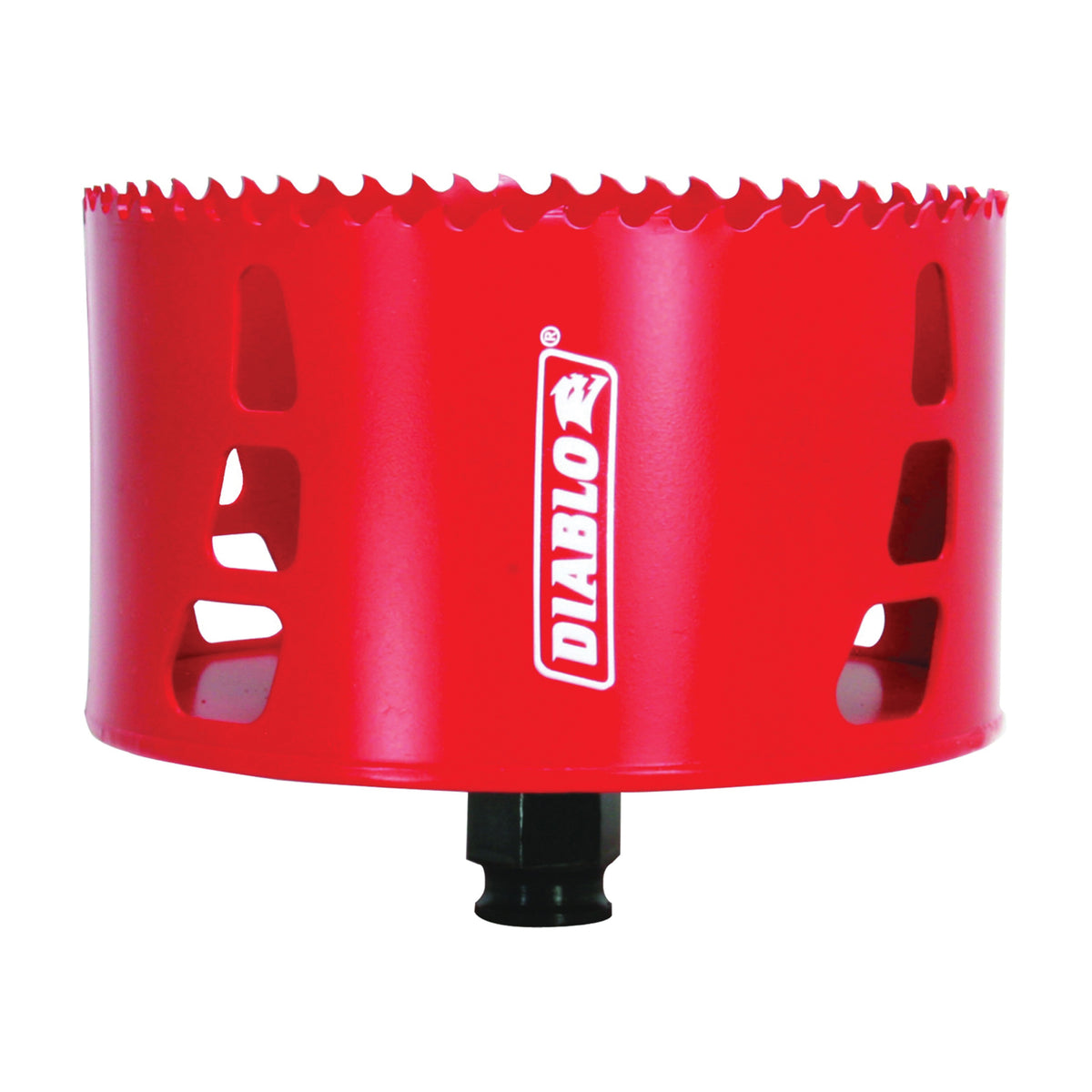 Diablo DHS4500 Hole Saw, 4-1/2 in Dia, 2-3/8 in D Cutting, 3/8 in Arbor, Bi-Metal Cutting Edge