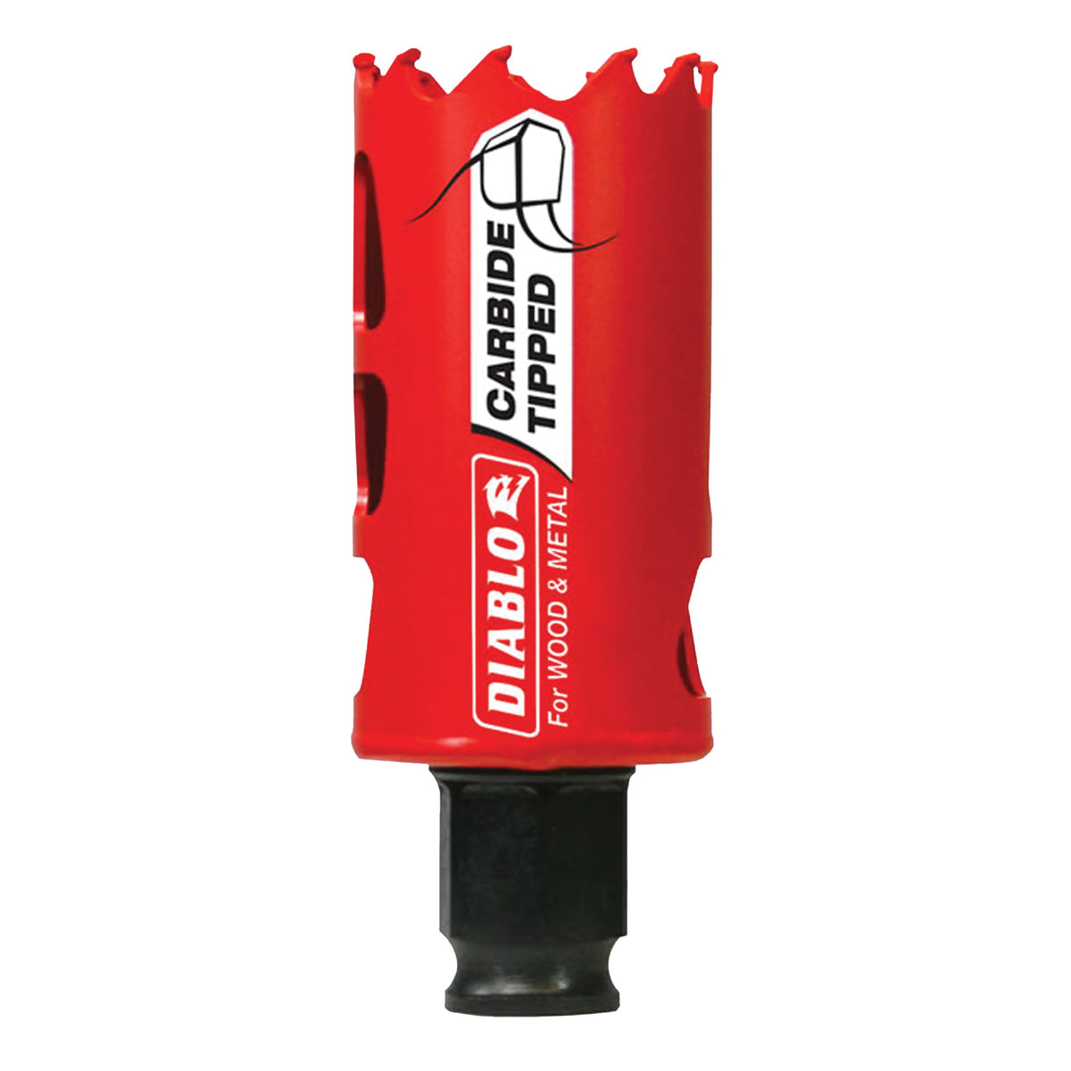 Diablo DHS1375CT GP Hole Saw, 1-3/8 in Dia, 2-3/8 in D Cutting, 3/8 in Arbor, Carbide Cutting Edge