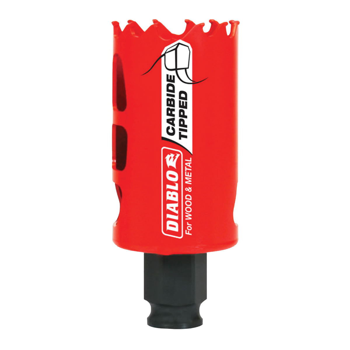 Diablo DHS1500CT GP Hole Saw, 1-1/2 in Dia, 2-3/8 in D Cutting, 3/8 in Arbor, Carbide Cutting Edge