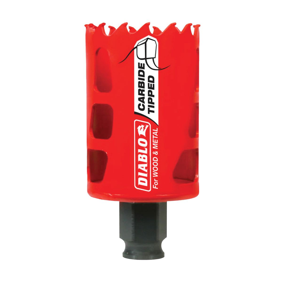 Diablo DHS1750CT GP Hole Saw, 1-3/4 in Dia, 2-3/8 in D Cutting, 3/8 in Arbor, Carbide Cutting Edge