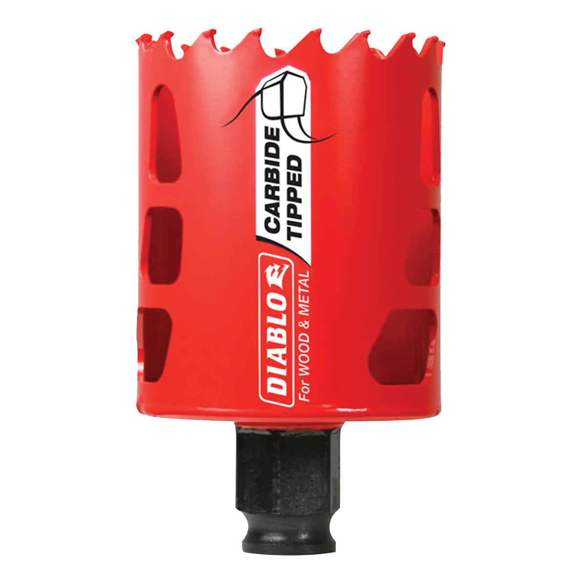 Diablo DHS2125CT GP Hole Saw, 2-1/8 in Dia, 2-3/8 in D Cutting, 3/8 in Arbor, Carbide Cutting Edge