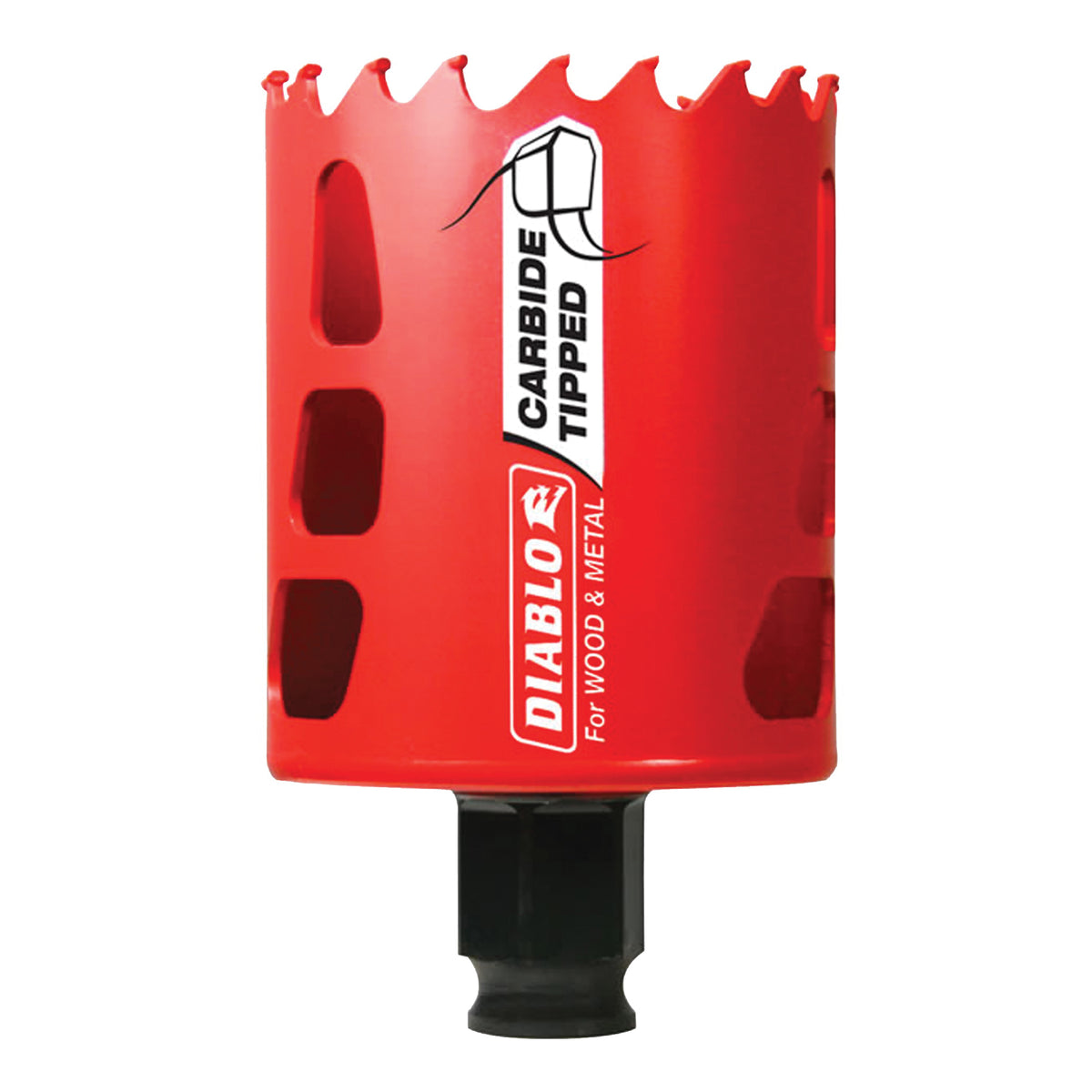 Diablo DHS2250CT GP Hole Saw, 2-1/4 in Dia, 2-3/8 in D Cutting, 3/8 in Arbor, Carbide Cutting Edge