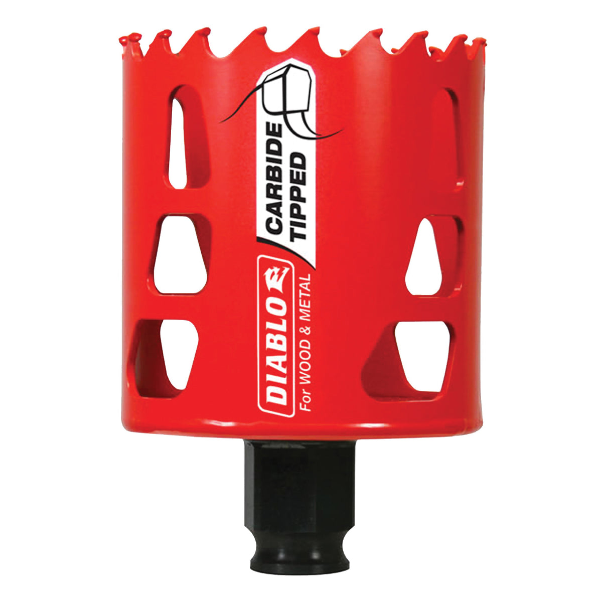 Diablo DHS2375CT GP Hole Saw, 2-3/8 in Dia, 2-3/8 in D Cutting, 3/8 in Arbor, Carbide Cutting Edge