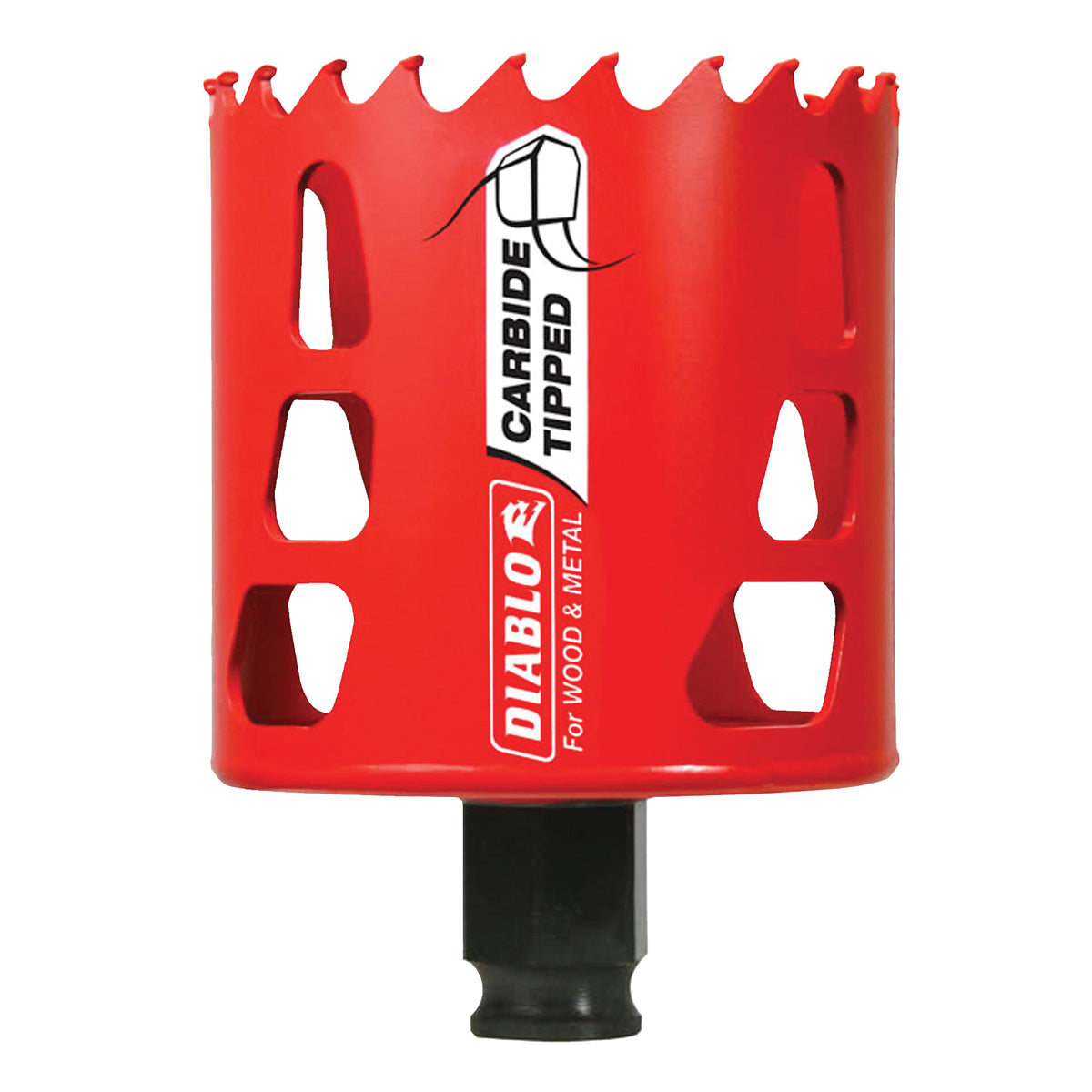 Diablo DHS2625CT GP Hole Saw, 2-5/8 in Dia, 2-3/8 in D Cutting, 3/8 in Arbor, Carbide Cutting Edge