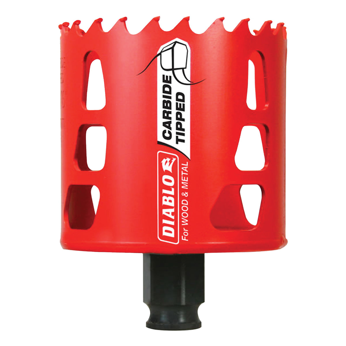 Diablo DHS2687CT GP Hole Saw, 2-11/16 in Dia, 2-3/8 in D Cutting, 3/8 in Arbor, Carbide Cutting Edge