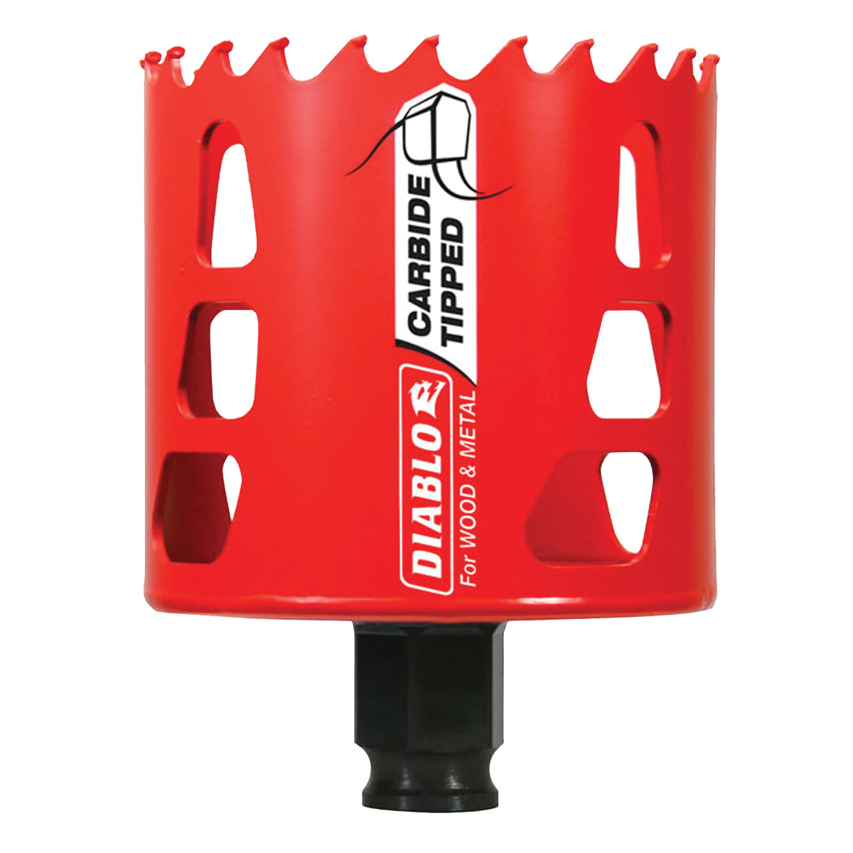 Diablo DHS2750CT GP Hole Saw, 2-3/4 in Dia, 2-3/8 in D Cutting, 3/8 in Arbor, Carbide Cutting Edge