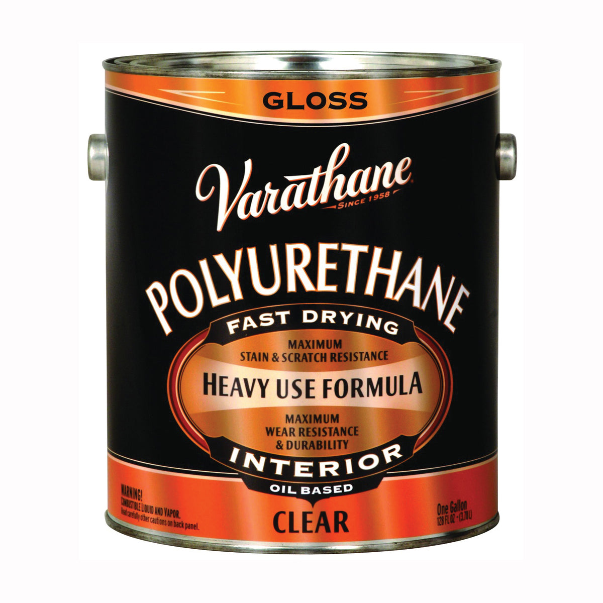 RUST-OLEUM 9032 Polyurethane, Gloss, Liquid, Clear, 1 gal, Can