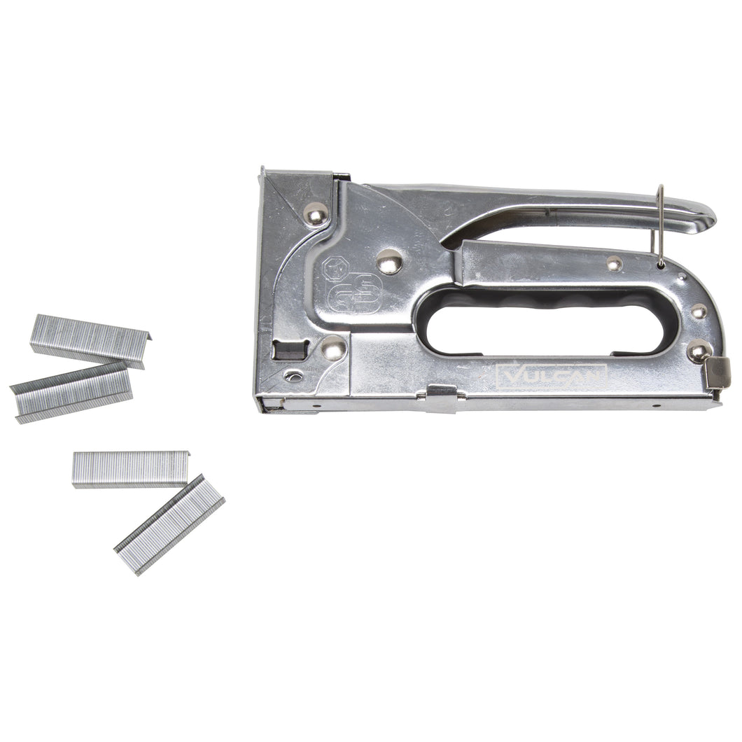 Vulcan RT-101C Staple Gun, 50 Staples/Row Magazine, Fine Wire Staples Staple, Stainless Steel Staple, Silver