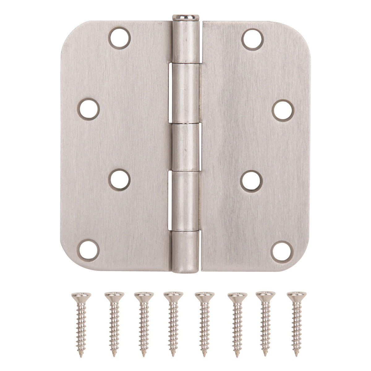 ProSource 20348SNX Door Hinge, Steel, Satin Nickel, Loose Pin, 180 deg Range of Motion, Screw Mounting