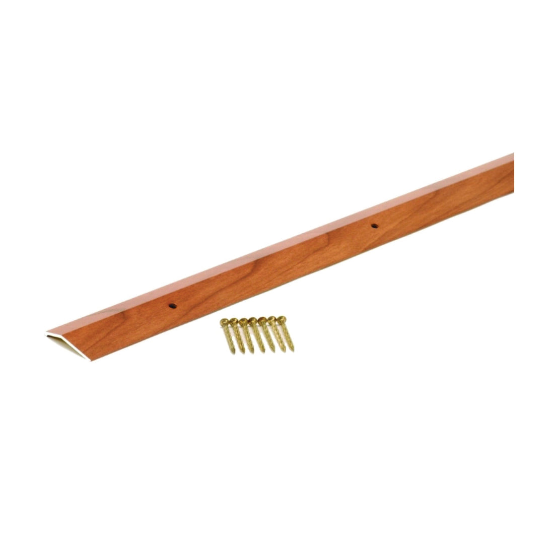 M-D 40124 Carpet Trim, 36 in L, 1.38 in W, Aluminum, Cherry