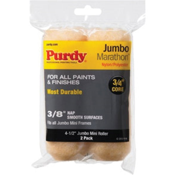 Purdy Marathon 14G624064 Paint Roller Cover, 3/4 in Thick Nap, 4-1/2 in L, Nylon/Polyester Cover