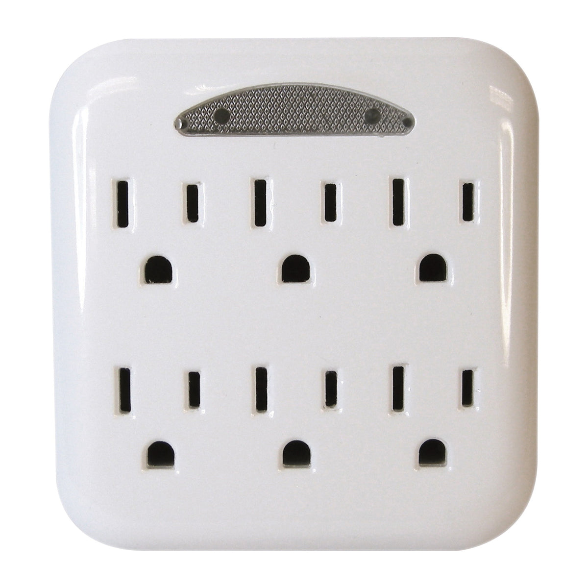 PowerZone OR801105 Outlet Tap, 125 V, 6 -Outlet, White