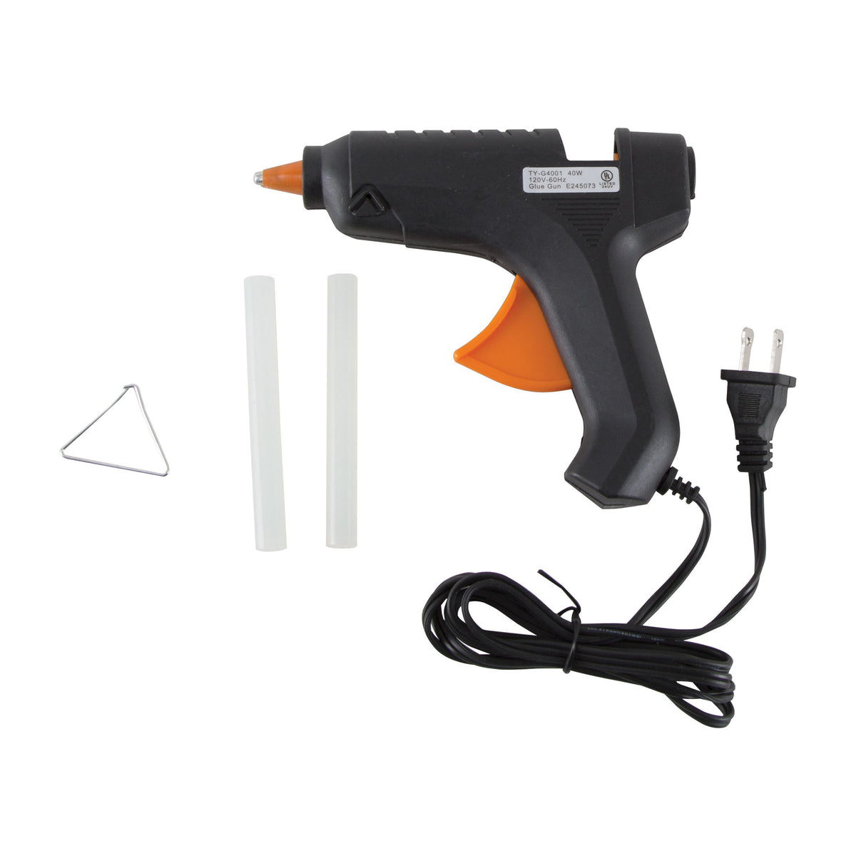 Vulcan JL-GG-40 Glue Gun, 9/32 in Dia Glue Stick, Black/Orange