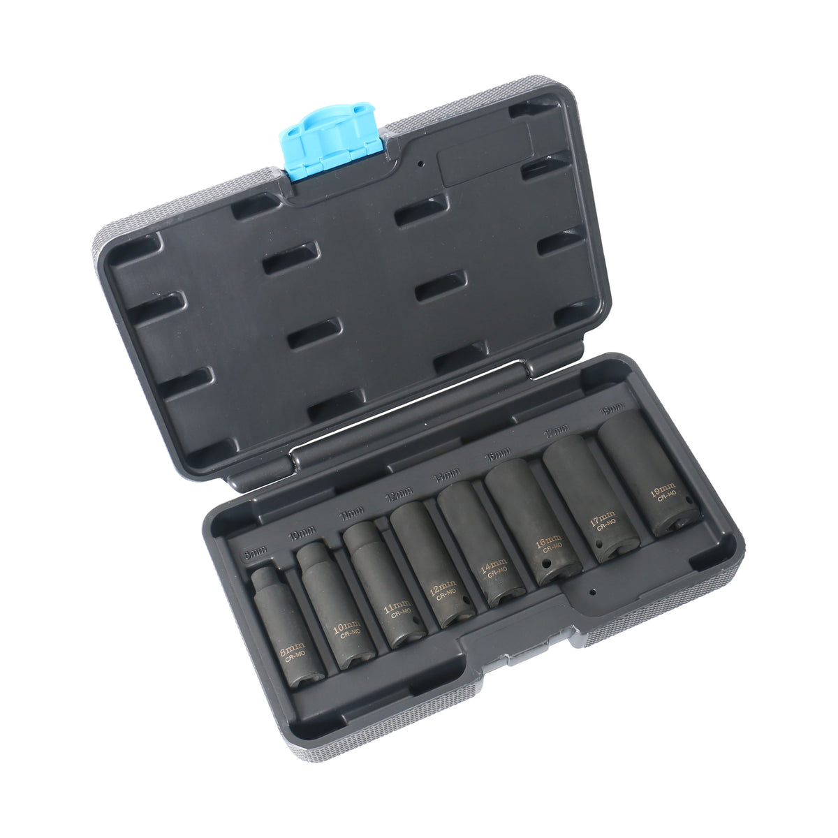 Vulcan MTI8-M Socket Set, Chrome Molybdenum Steel, Tempered Phosphate