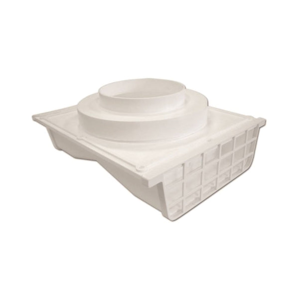 Lambro 164W Under Eave Vent, 8.91 in L, 7.63 in W, Plastic, White