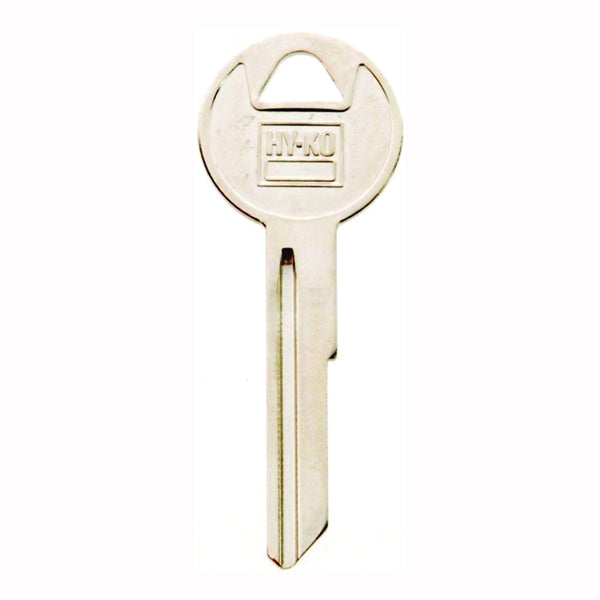 HY-KO 11010Y149 Key Blank, Brass, Nickel, For: Chrysler, Dodge, Eagle, Jeep, Plymouth Vehicles