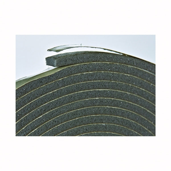 Frost King V443H Foam Tape, 3/8 in W, 17 ft L, 3/16 in Thick, Vinyl, Gray