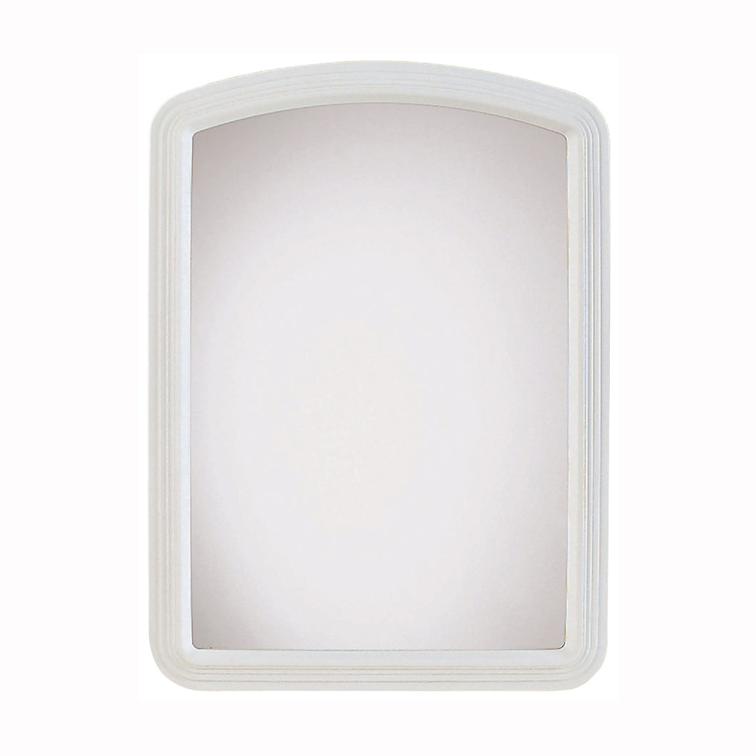 RENIN 20-0410 Macau Framed Mirror, 22 in W, 16 in H, Rectangular, Plastic Frame, White Frame