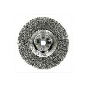 Weiler 36407 Wire Wheel Brush, 6 in Dia, 5/8 to 1/2 in Arbor/Shank, Steel Bristle