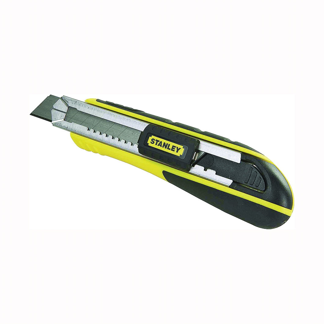 FATMAX 10-481 Utility Knife, 18 mm W Blade, Steel Blade, Black/Yellow Handle