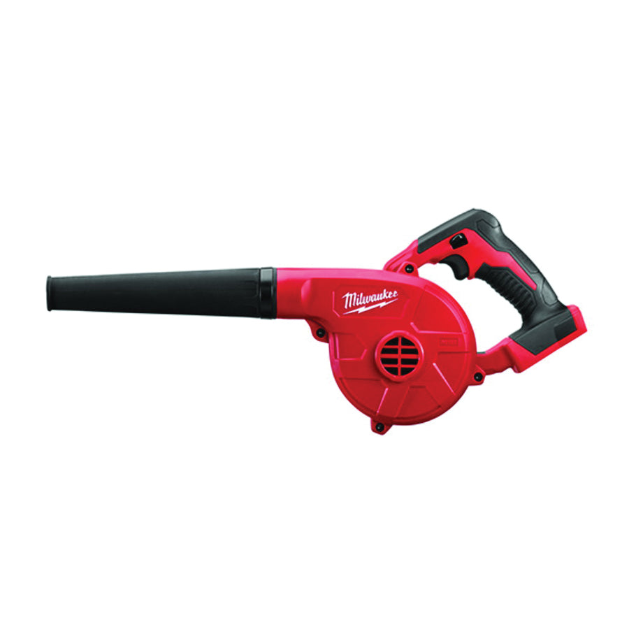 Milwaukee 0884-20 Compact Blower, 18 V Battery, Lithium-Ion Battery, 3-Speed, 100 cfm Air, Red