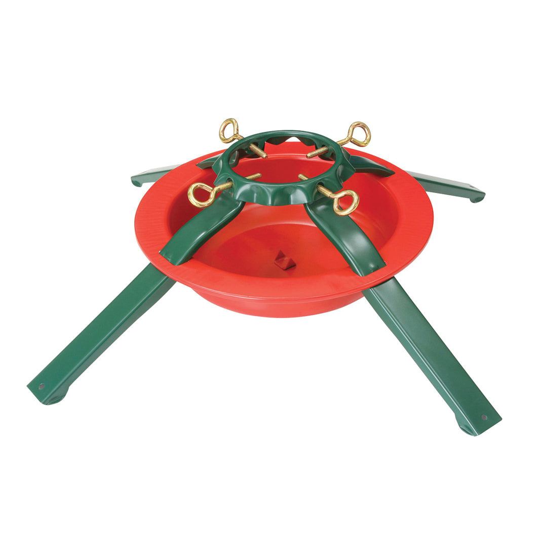 Hometown Holidays 5180 Natural Tree Stand, Steel, Green/Red, Powder-Coated