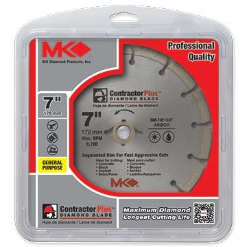 MK 166994 Circular Saw Blade, 12 in Dia, 1-20 Arbor, Diamond Cutting Edge