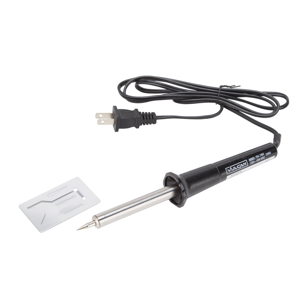 Vulcan JL-75801 Soldering Iron, 120 V, 0.33 A, 40 W, Needle Tip, Stainless Steel Tip