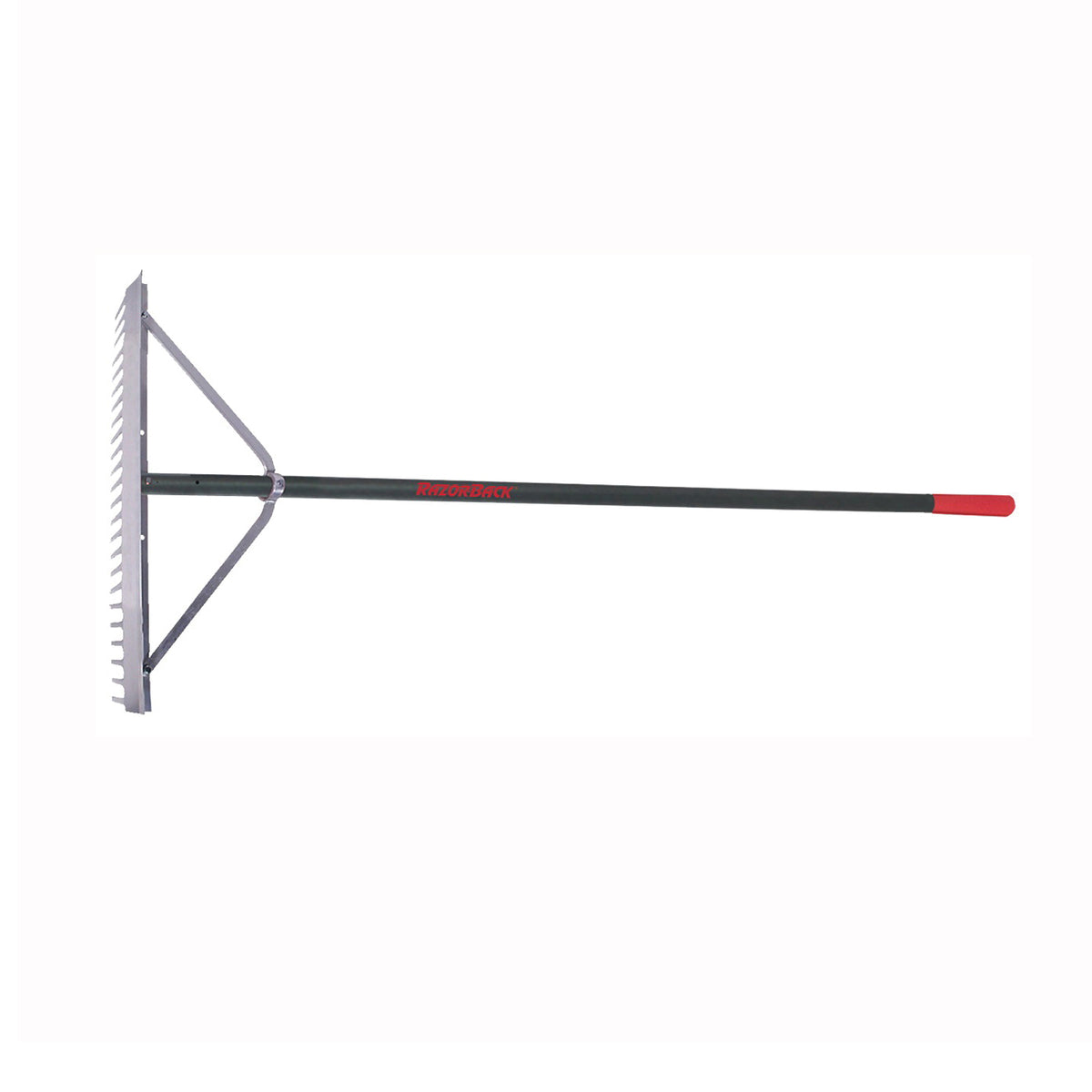 RAZOR-BACK 63136 Landscape Rake, 4-1/2 in L Head, 24 in W Head, 24 -Tine, Aluminum Head