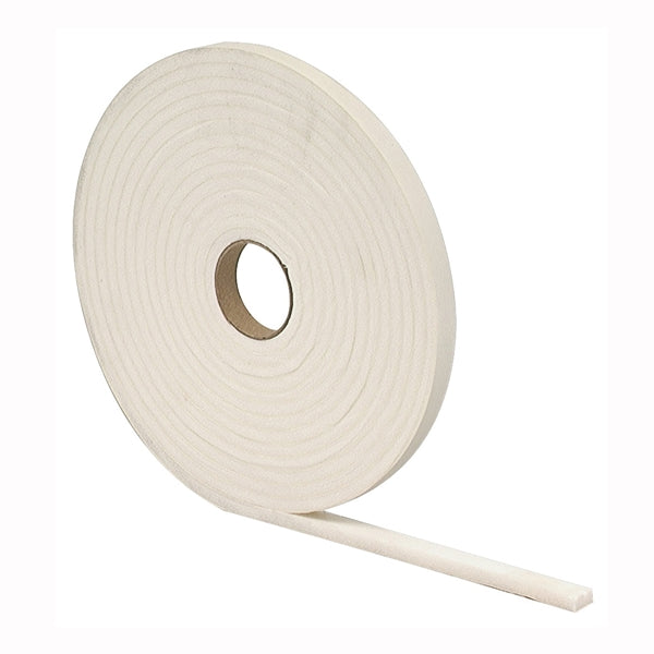 M-D 02758 Foam Tape, 1/2 in W, 17 ft L, 1/4 in Thick, PVC, White