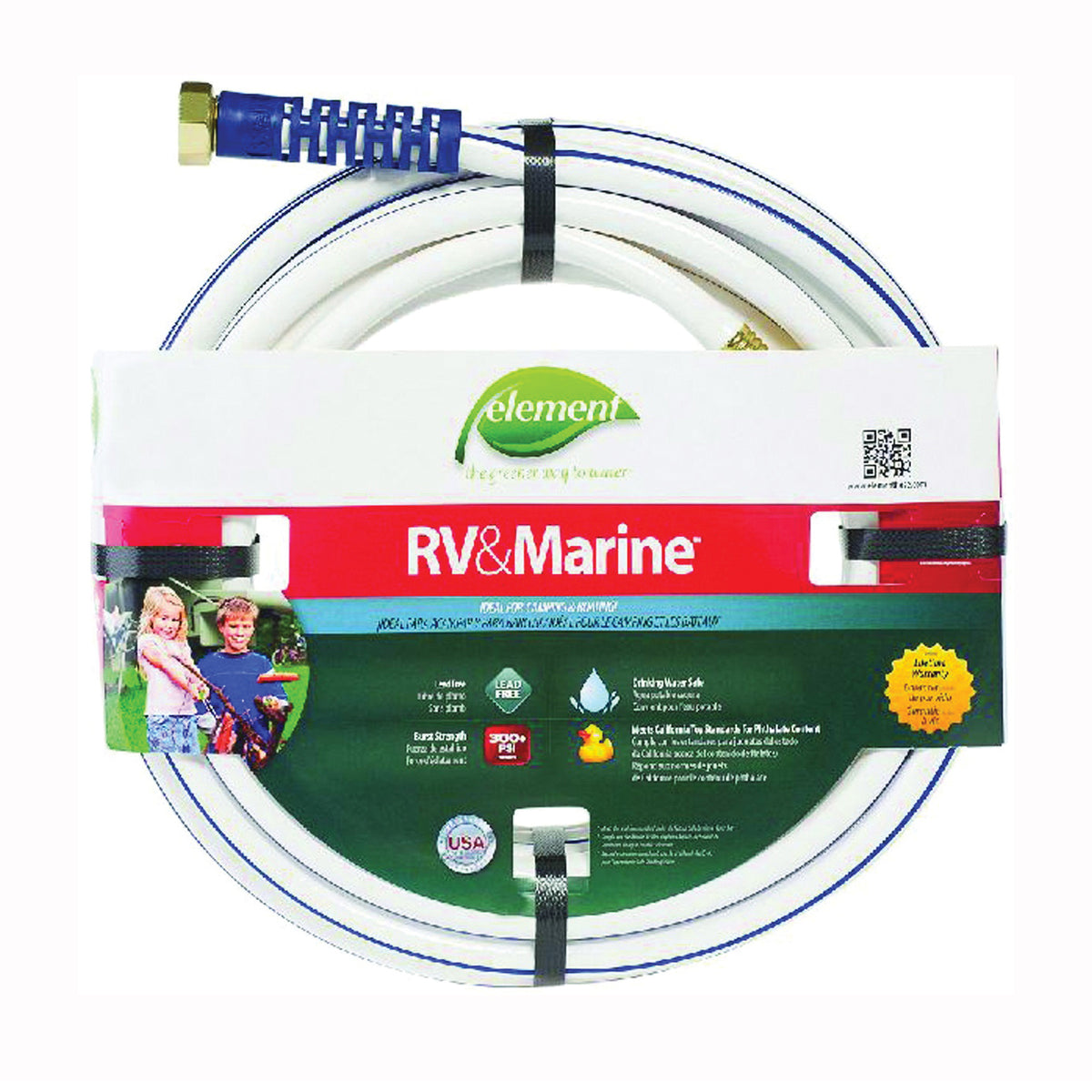 SWAN MRV58025 Water Hose, 5/8 in ID, 25 ft L, White