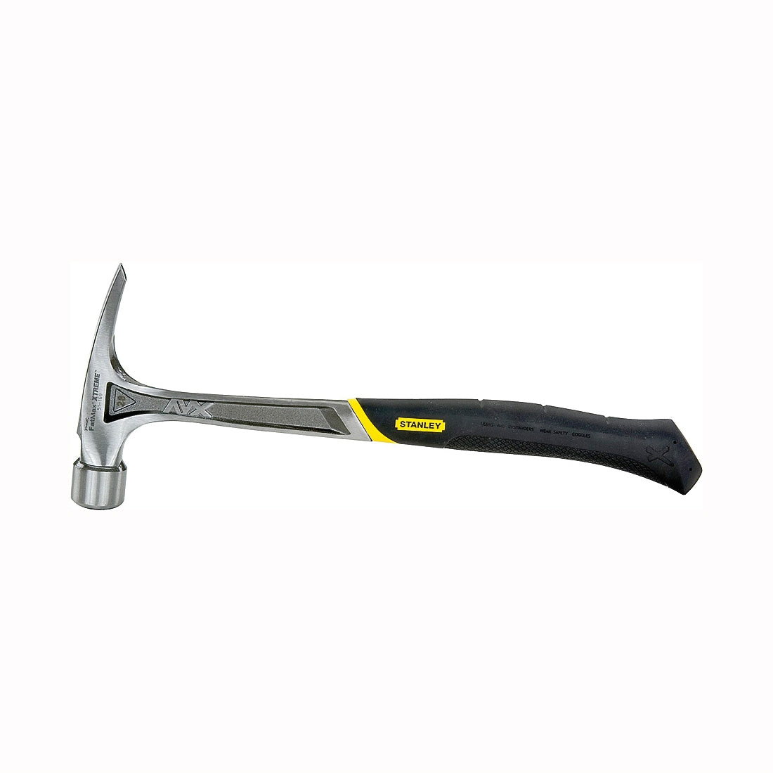 STANLEY Anti-Vibe Series 51-169 Framing Hammer, 28 oz Head, Rip Claw, Checkered Head, Steel Head, 16 in OAL