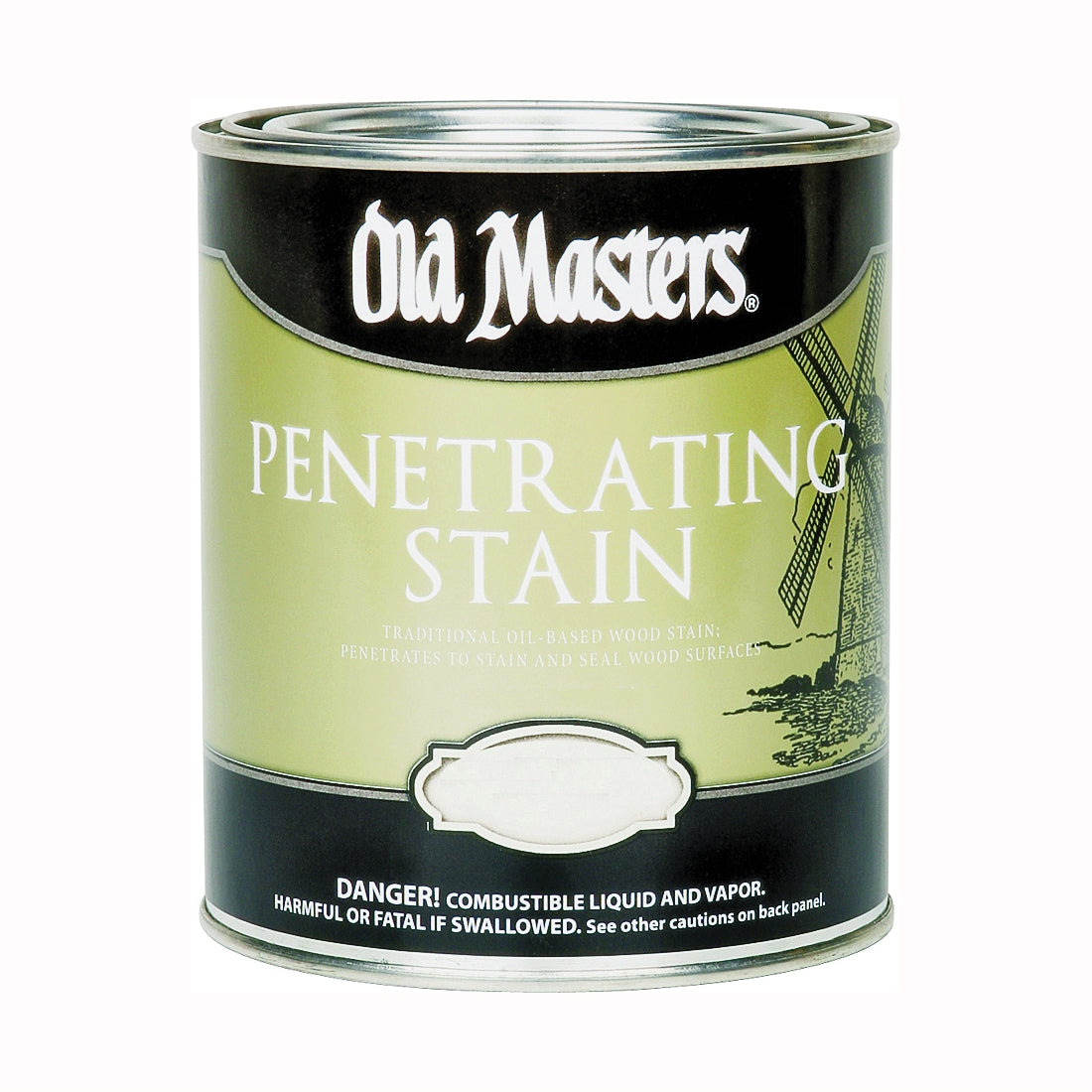 Old Masters 40804 Penetrating Stain, Clear, Dark Mahogany, Liquid, 1 qt, Can