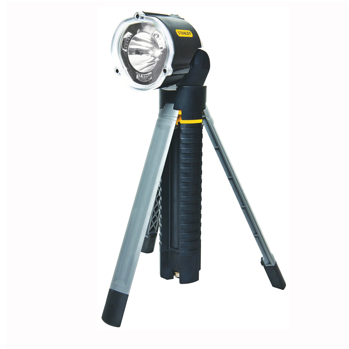 STANLEY 95-112B Tripod Flashlight, AA Battery, LED Lamp, 30 Lumens Lumens, 246 ft Beam Distance, 41 hr Run Time, Black