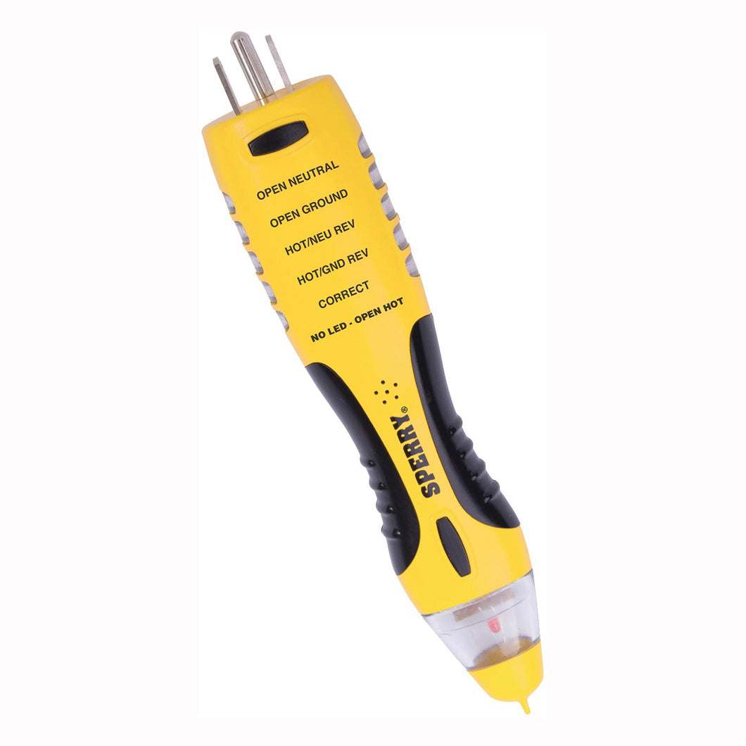 GB VD7504GFI Tester, Functions: Voltage, Black/Yellow