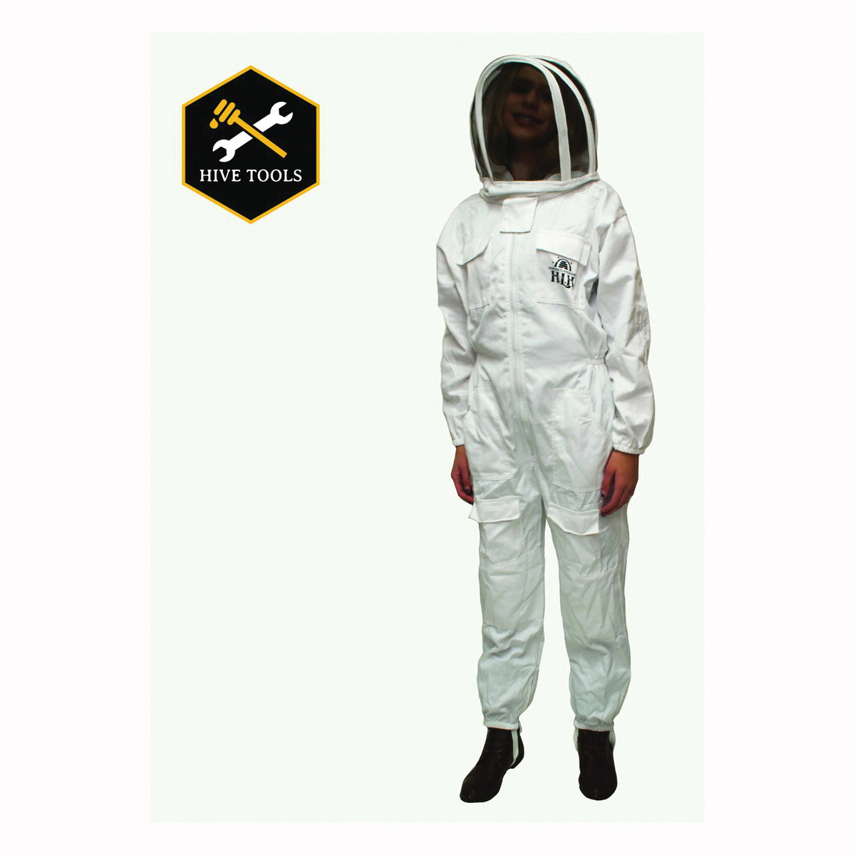HARVEST LANE HONEY CLOTHSXL-101 Beekeeping Suit, XL, Zipper Closure, Polycotton