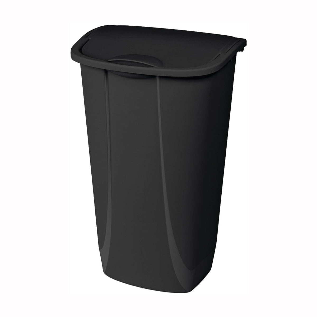 Sterilite 10939006 Waste Basket, 11 gal Capacity, Plastic, Black, 25 in H