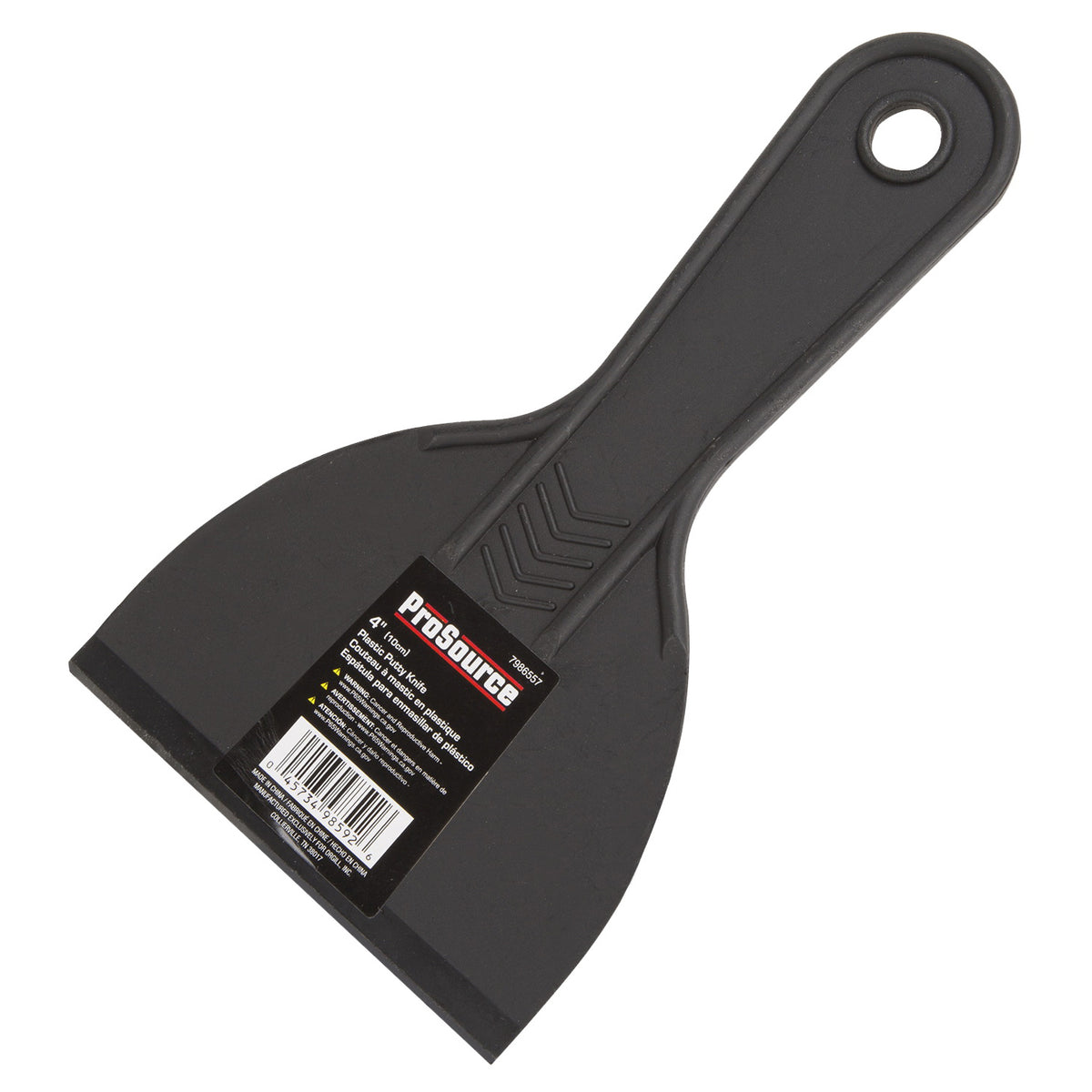 ProSource JL-PS043L Putty Knife, 4 in W Blade, 4 in L Blade, Plastic Handle