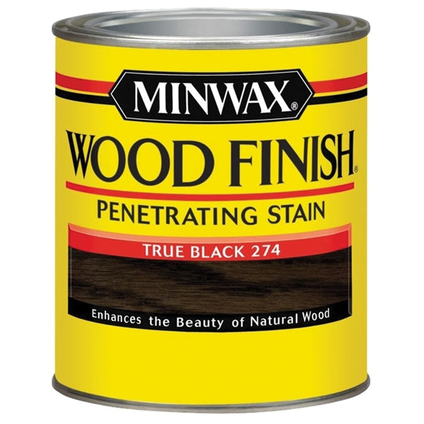 Minwax 227644444 Wood Stain, True Black, Liquid, 0.5 pt, Can