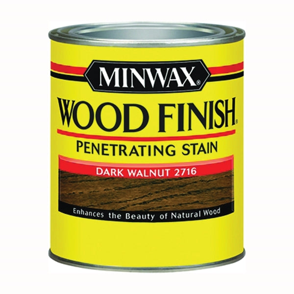 Minwax Wood Finish 227164444 Wood Stain, Dark Walnut, Liquid, 0.5 pt, Can