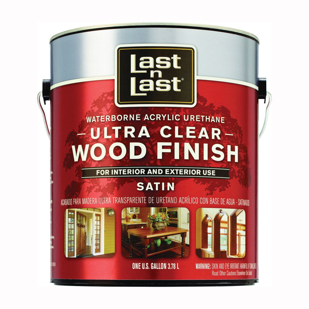 Last n Last 13101 Ultra Clear Wood Finish, Liquid, Clear, 1 gal, Can