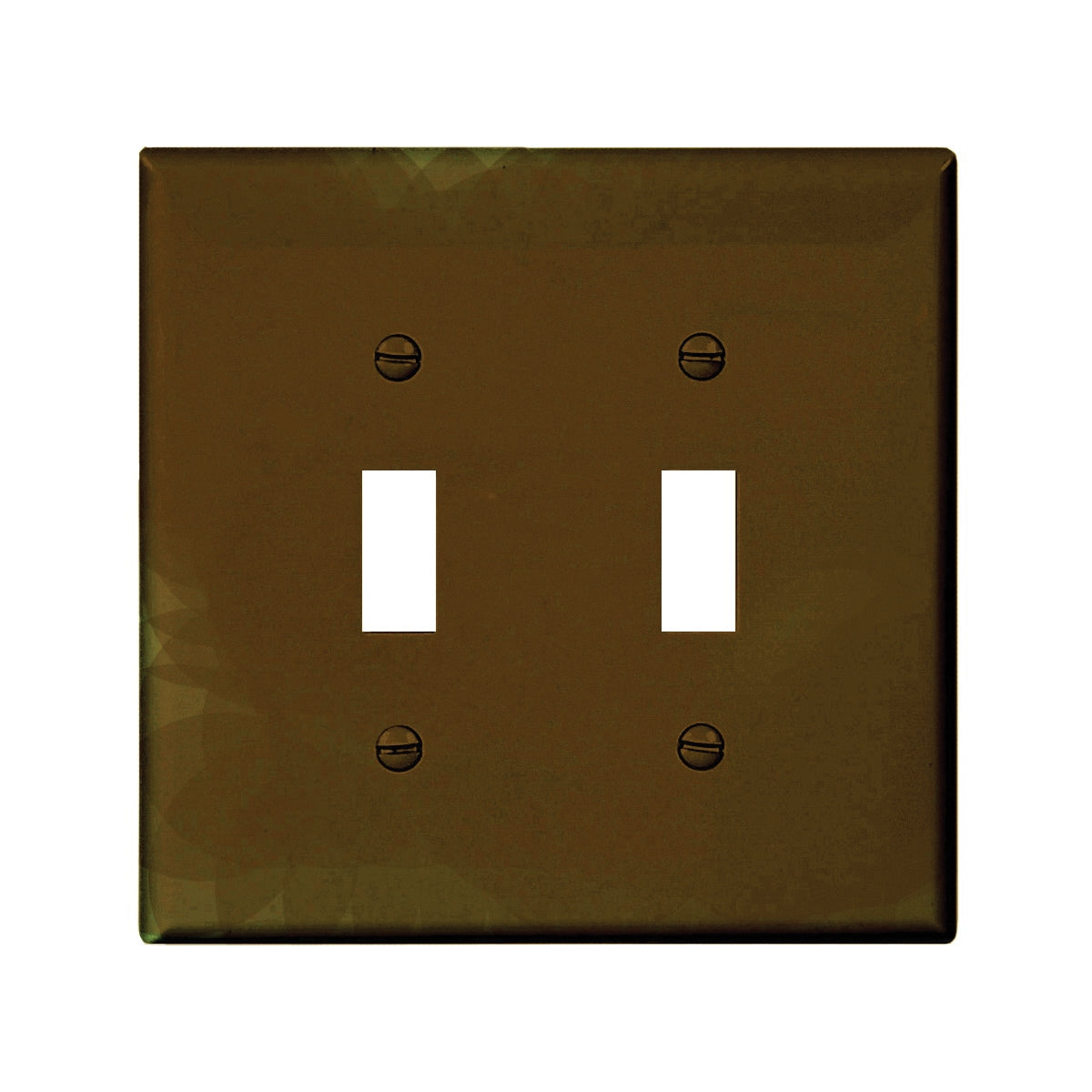 Eaton Wiring Devices PJ2B Wallplate, 4-7/8 in L, 4.94 in W, 2 -Gang, Polycarbonate, Brown, High-Gloss