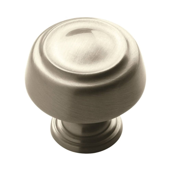 Amerock BP53700G10 Cabinet Knob, 1-3/16 in Projection, Zinc, Satin Nickel
