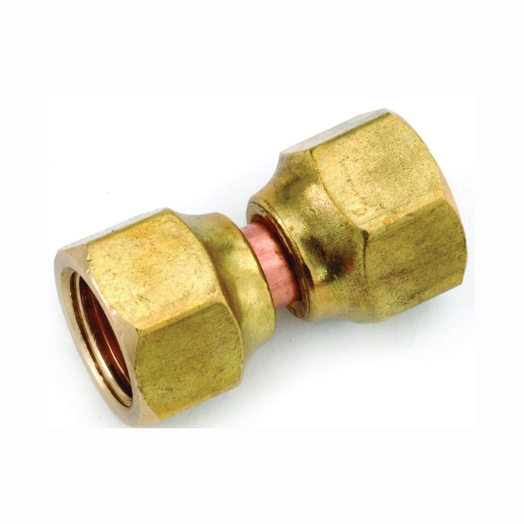 Anderson Metals 754070-08 Swivel Pipe Union, 1/2 in, Flare, Brass, 750 psi Pressure