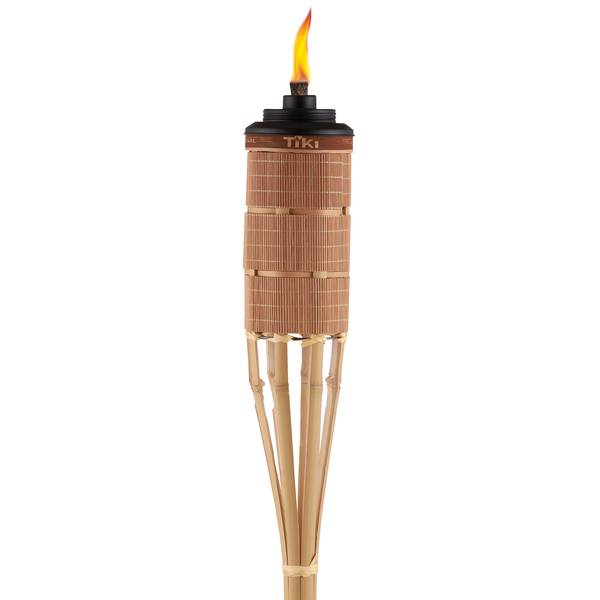Tiki Luau Brown Bamboo 60 in. Weather Resistant Outdoor Torch