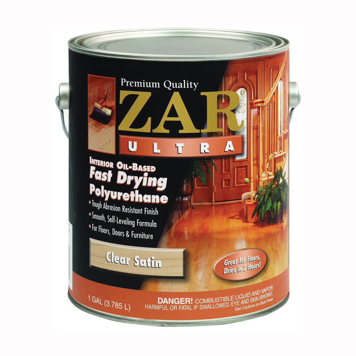 ZAR 32913 Polyurethane, Liquid, Clear, 1 gal, Can