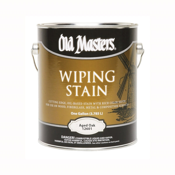 Old Masters 12601 Wiping Stain, Aged Oak, Liquid, 1 gal, Can