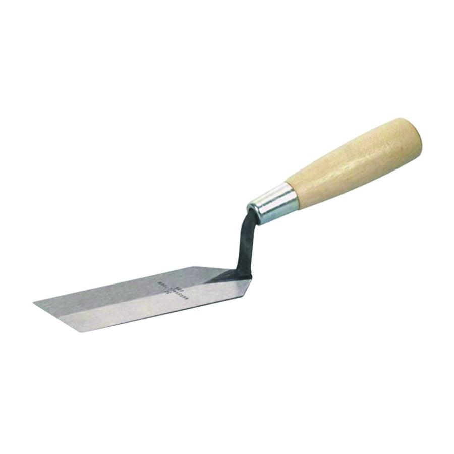Marshalltown 58 Margin Trowel, 8 in L Blade, 2 in W Blade, HCS Blade, Wood Handle