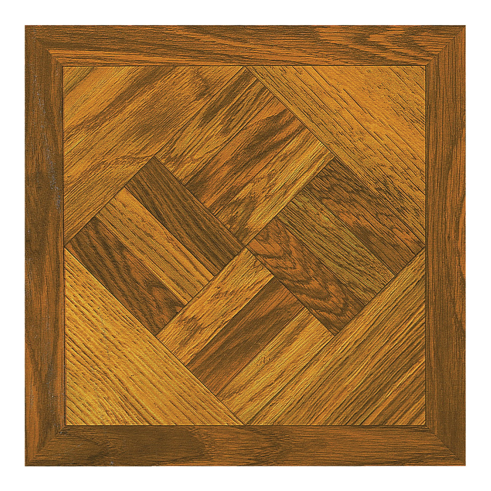ProSource ELE-1811-1-3L Vinyl Floor Tile, 12 in L Tile, 12 in W Tile, Square Edge, Dark Wood Geometric