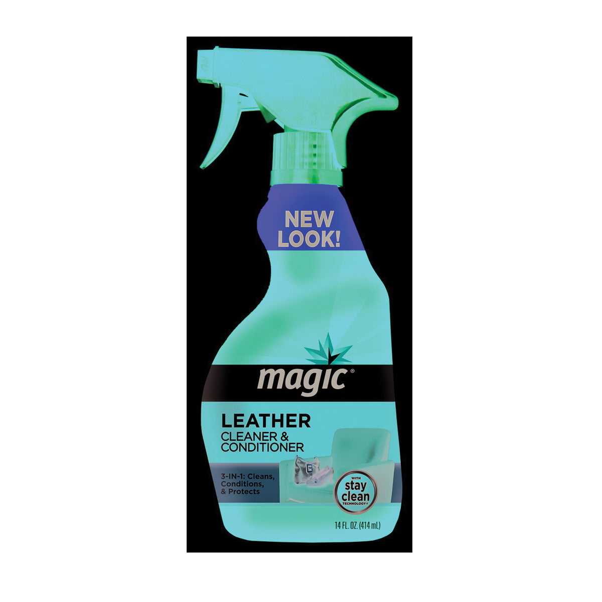 Magic 3068 Cleaner and Conditioner, 14 oz Spray Bottle, Liquid, Leather, White